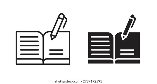 Guests book icon for web designs. editable pictogram.
