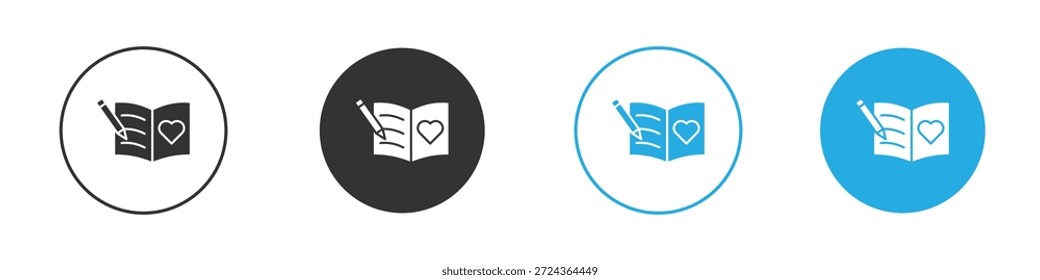 Design-Element für Gästebuchsymbole. Vektorgrafik auf weißem Hintergrund.