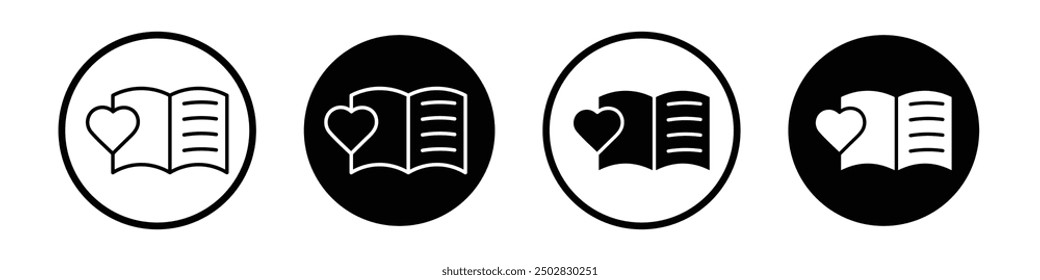 Guests book vector icon set black filled and outlined style.