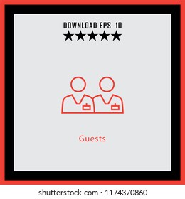 Guests  line icon