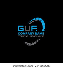 GUF letter logo creative design with vector graphic, GUF simple and modern logo. GUF luxurious alphabet design  
