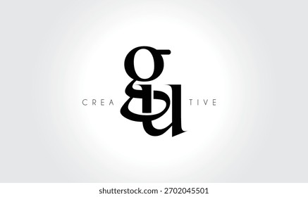 GUgu Elegant Serif Monogram Logo – Luxury Lowercase Typographic Lettermark for Modern Branding