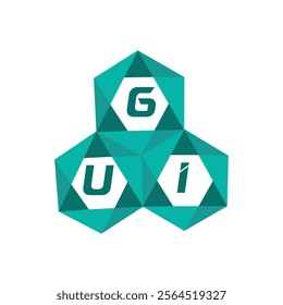 GUI creative minimalist letter logo. GUI unique vector initials alphabet letter logo design

