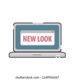 GUI design for usability and user experience Improvement people, Flat Concept