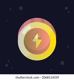 GUI Game Icon Drop Coin Money Business Golden Silver Fairy Tale Vektordesign