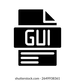 Gui Glyph Icon. File Document icon stands for Graphical interface display on software