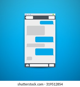 gui ui graphic graphical user interface mobile phone smartphone message form empty blank template