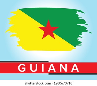 Guiana flag vector icon - Vector