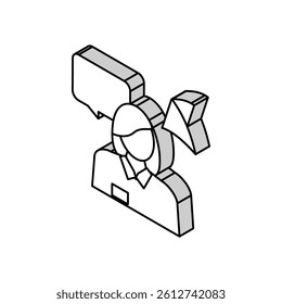 guid museum worker isometric icon vector. guid museum worker sign. isolated symbol illustration