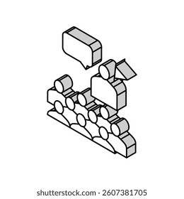 guid and visitor group isometric icon vector. guid and visitor group sign. isolated symbol illustration