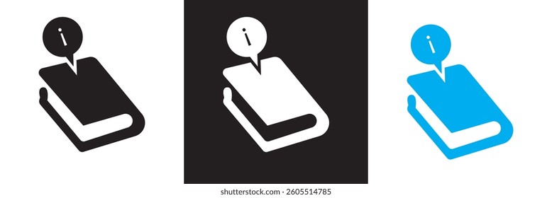 guidance book icon. Design for websites, mobile interfaces, presentations, and visual branding. Vector illustration. isolated on white and black background. EPS 10