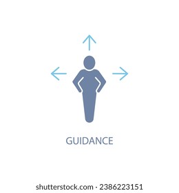 guidance concept line icon. Simple element illustration. guidance concept outline symbol design.