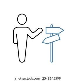 guidance concept line icon. Simple element illustration. guidance concept outline symbol design.
