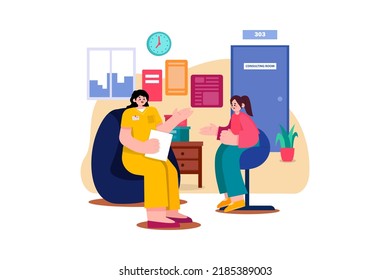 Guidance counselor Illustration concept on white background