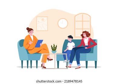 Guidance counselor Illustration concept on white background