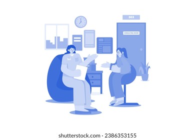 Guidance counselor Illustration concept on white background