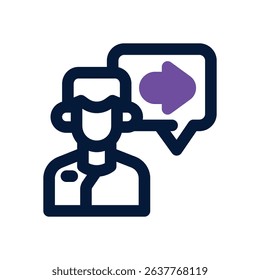 guidance duotone icon. Sleek and modern vector icon for websites, mobile apps, marketing materials, and corporate design. Fully scalable and ready to use.