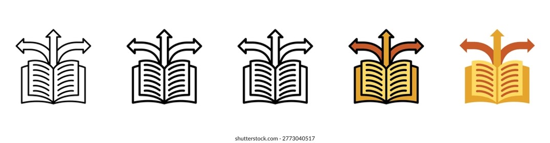 Guidance Icon With Differences and Colors Style Illustration