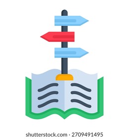 Ícone de orientação - Ilustração do vetor de estilo plano