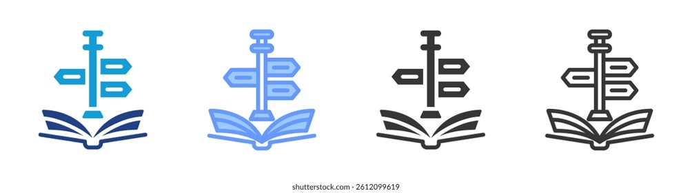 Guidance icon set multiple style collection