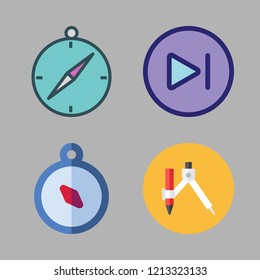 guidance icon set. vector set about next and compass icons set.
