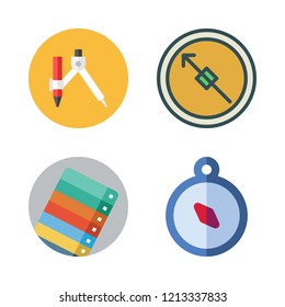 guidance icon set. vector set about compass and pantone icons set.