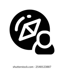 guidance icon. vector glyph icon for your website, mobile, presentationation, and logo design.