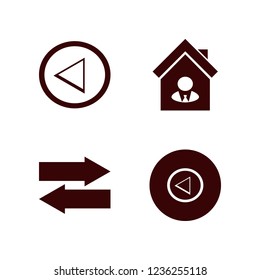 guidance icon. guidance vector icons set left right arrows, house seller and left arrow