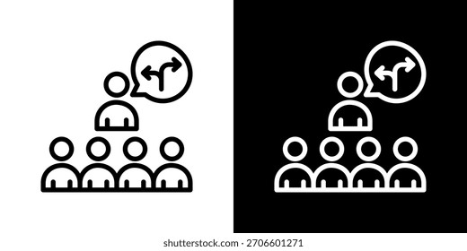 Ilustração Do Vetor De Ícone De Orientação. Design De Linha Fresca Criado Para Flexibilidade Criativa Em Versões Claras E Escuras.