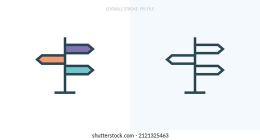Guidance icon for your website, logo, app, UI, product print. Guidance concept flat Silhouette vector illustration icon. Editable stroke icons set