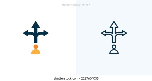 Guidance icon for your website, logo, app, UI, product print. Guidance concept flat Silhouette vector illustration icon. Editable stroke icons set. EPS file	