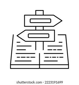 guidance info line icon vector. guidance info sign. isolated contour symbol black illustration