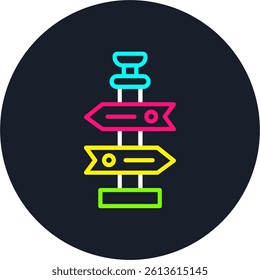 Guidance Line Multi Colour Circle