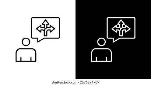 Design do Conjunto de Ícones Brancos de Orientação
