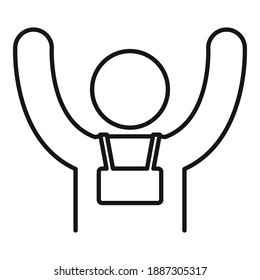 Icono guía de aventura. Icono de vector de aventura guía de esquema para diseño web aislado en fondo blanco