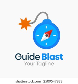 Modelo de design de logotipo Blast Guia. Bom para negócios, agência, comunidade e organização