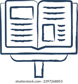 Guide book hand drawn vector illustration