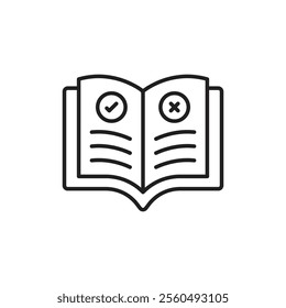 guide book icon Black and white logo