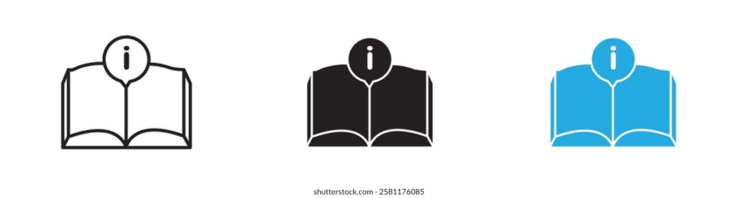 guide book icon black white vector outline