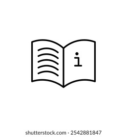 guide book icon. filled and line stroke icons