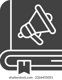 Icono del libro de guías. Adecuado para aplicaciones móviles.