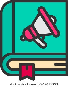 Guide Book Icon image. Suitable for mobile application.