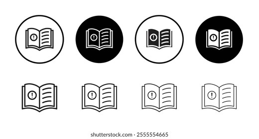 guide book icon Line Art Logo set