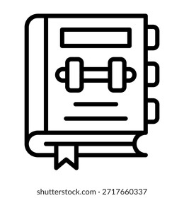 Ilustración vectorial de estilo de línea de icono de libro de guía