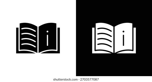 logotipo do símbolo do ícone do guia de livro. Modelo gráfico.