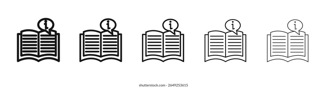 ícone do livro guia vetor estrutura de tópicos conjunto sinal de ilustração