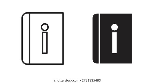 ícones de guia de livros sobre fundo branco. Sinal de vetor de linha, símbolo para web e celular