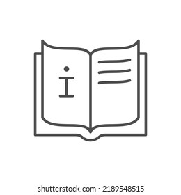 Guide book line outline icon