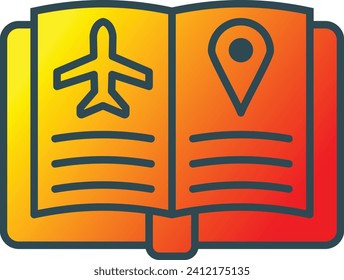 Guide book vector icon. Can be used for printing, mobile and web applications.