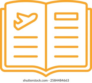 Guide book vector icon. Can be used for printing, mobile and web applications.